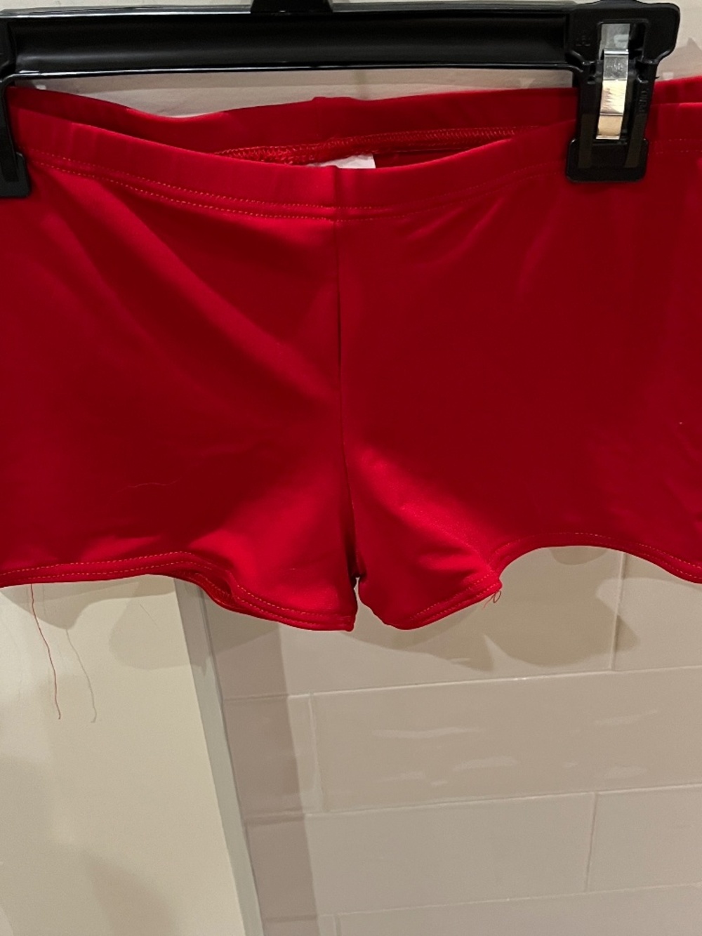 Body Wrappers red dance shorts size adult medium